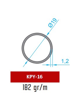 19mm Küpeşte Boru